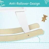 HOMCOM hobbelpaard voor kinderen baby schommeldier paard voor 36-72 maanden bruin(m-8)