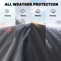 Outsunny 3-Seat Outdoor Garden Swing Chair Protective Cover Water UV Resistant, 240L x 133Wcm, Dark Grey(m-4)
