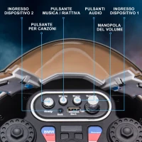 HOMCOM Moto per Bambini 18-60 Mesi Modello BMW HP4 con Fari, Musica e Pedali, in PP e Metallo, 82.5x42x54 cm, Blu(m-6)