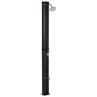 Outsunny Douche solaire extérieure 35L douche de jardin plage piscine solaire avec pommeau et robinet thermomètre(m-12)