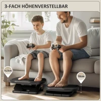 HOMCOM Voetensteun, Verstelbaar in Hoogte, 0-30° Kantelbaar, Grijs(m-4)