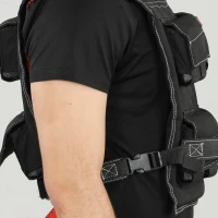 SPORTNOW Vestă cu Greutăți Reglabilă 20 kg cu 20 de Greutăți, Vestă cu Benzi Reflectorizante, 50x40 cm, Neagră(m-8)