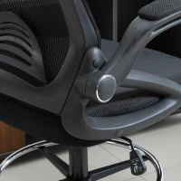 Vinsetto Mesh tekenstoel Ergonomische bureaustoel met zwenkwielen Zwart(m-8)