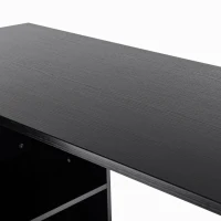 HOMCOM Hoekschrijftafel computertafel bureau hoekbureau zwart(m-8)