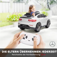 HOMCOM Kindervoertuig afstandsbediening elektrische auto Mercedes-Benz MP3 3-8 jaar 2 kleuren(m-5)