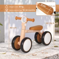 AIYAPLAY Balance Bike, Lightweight Baby Balance Bike with Foldable Design, Adjustable Seat, No Pedal for 1–2 Years, Pink(m-3)