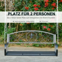 Hangschommel hangbank tuinschommel Hollywoodschommel met kettingen van metaal(m-4)