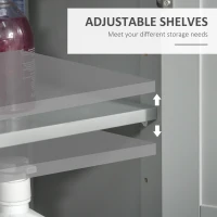 kleankin Modern Bathroom Floor Cabinet - Grey(m-5)