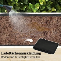 Outsunny Verhoogde plantenbak met trellis, 2-traps bloembak met 2 plantenbakken, hout 108 x 62 x 120 cm(m-7)