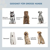 PawHut Verhoogde Voederstation met 2 RVS Schalen en 44 L Opbergruimte, Magnetische Deuren, voor Grote Honden, Grijs(m-7)