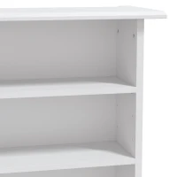 HOMCOM Mediarek, 8 niveaus, dvd-rek met 12 verstelbare planken, 16 vakken, voor 720 cd's, wit(m-12)