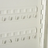 HOMCOM Armario de Llaves Caja de Seguridad para Llaves Bloqueable con 93 Ganchos y Etiquetas 2 Cerraduras Accesorios de Montaje Incluidos 30x24x7,5 cm Beige(m-9)