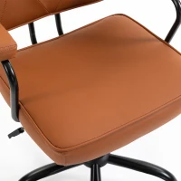 Vinsetto bureaustoel met wielen, draaistoel, bureaustoel, tuimelfunctie, bruin(m-11)