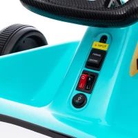 AIYAPLAY 6V Electric Go Kart for Kids with Music, Light, Horn, for 3-5 Years, Blue(m-9)