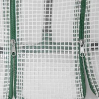 Outsunny Mini kas, broeikas, 2 ritssluitingdeuren, scheurbestendige folie, metalen frame, 1,8 x 1 x 1 m, wit.(m-9)