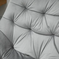 Vinsetto Chaise de bureau design contemporain pivotante 360° ergonomique hauteur réglable revêtement capitonné velours grand confort 59 x 58 x 90 cm gris(m-5)
