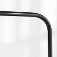 HOMCOM Vloerlamp met Voetschakelaar, Standaardlamp met Stoffen Kap, Staal, Wit(m-9)