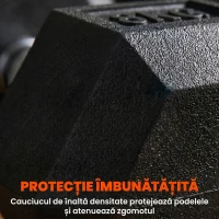 HOMCOM Set Gantere Sală 2 x 8 kg cu Mâner Antiderapant pentru Fitness Acasă, Negru(m-4)