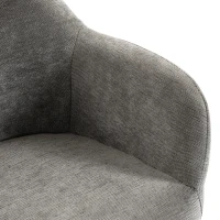 HOMCOM Chaise Bureau Ergonomique, Fauteuil de Bureau en Chenille avec Hauteur Réglable, Fonction Bascule, Gris(m-8)
