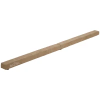 HOMCOM Opvouwbare Evenwichtsbalk, Antislip, Suède Bekleding, Stevig Hout, 210 x 10 x 6,5 cm, Bruin(m-10)