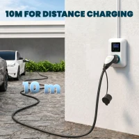 HOMCOM Type 2 EV Charging Cable, 7kW, 32A, Mode 3, 1-Phase, 10m Type 2 to Type 2 EV Extension Cable for EVs, PHEVs(m-3)