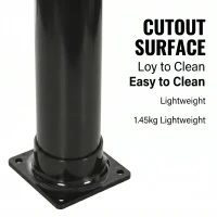 Outsunny Duș Solar de 20L cu Robinet Inferior și Temperatură Reglabilă, din Aliaj de Zinc, 15.5x15.5x222 cm, Negru(m-8)