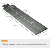 Ligbed met hoofdkussen loungebed ligbank katoenvezel polyester(m-3)