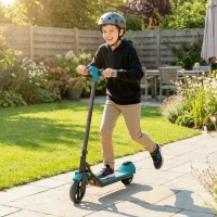 SPORTNOW Electric Scooter for Kids, with LED Display, Green(m-2)