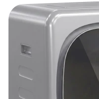 HOMCOM Afvoerdroger 4 kg met Slimme Modus, 800 W, Compacte Droger met RVS Trommel, Zilver(m-10)