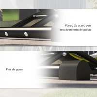 SPORTNOW Aparcamiento para Bicicletas Vertical y Horizontal con Ganchos Ajustables para Bicicletas de 24-29 Pulgadas y 700 C Negro(m-7)