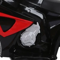 HOMCOM Moto Elettrica per Bambini 18-36 Mesi con Licenza BMW, 6V Motorino Elettrico per Bambini con 3 Ruote, Fari, Musica, 2.5 km/h, Max 20kg, Rosso(m-9)