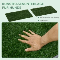 PawHut Hondentoilet met kunstgras, drainagegaten, lekvrij, 67x41x3,5cm, Groen(m-4)