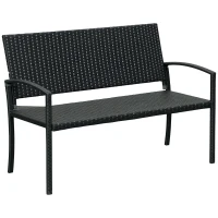 Outsunny poly-rotan tuinbank(m-11)