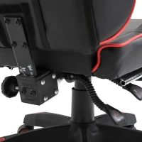 Vinsetto Racing Silla de Escritorio Sillón Gamer Juvenil Giratorio Reclinable Altura Ajustable Reposapiés Plegable de Cuero Sintético PU(m-8)
