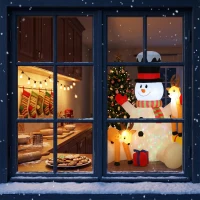 Outsunny 7ft Giant Christmas Inflatable Snowman with 2 Reindeer, Outdoor Blow Up Christmas Decoration with LEDs, Bag(m-9)