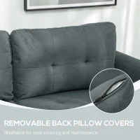 HOMCOM 'L' Shape Modular Storage Sofa - Dark Grey(m-7)