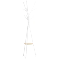 HOMCOM kledingrek metaal wit 45 l x 45 b x 180 h cm | Aosom.de(m-11)