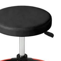HOMCOM Rolling Mechanic Stool, 40-52 cm Height Adjustable Workshop Stool, 135kg 360° Swivel Roller Padded Creeper Seat, Black(m-11)