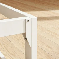 HOMCOM Bedframe met opbergruimte en lattenbodem, 32,5 cm hoog, stil, 200 x 90 cm, wit(m-10)