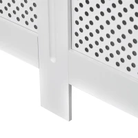 HOMCOM Copritermosifone Moderno a Griglia in MDF per Casa e Ufficio, 111.5x82x19 cm, Bianco(m-9)