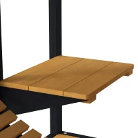 PawHut Kattenhuis, Kattenparadijs met Platformen, Hangbrug en Kattenholen, Geschikt voor tot 2 Katten, Hout(m-11)