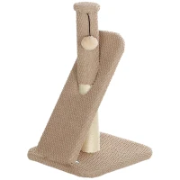 PawHut Krabpaal met Krabblad, Speelbal, Noppenstructuur/Sisal, 54 cm, Lichtbruin(m-1)