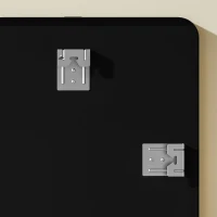 HOMCOM Rectangular Wall Mirror, 90 x 60 cm Wall Mounted Bathroom Mirror with Aluminium Alloy Frame and Tempered Glass, Black(m-13)