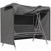 Outsunny Afdekhoes voor tuinschommel, Beschermhoes voor Hollywoodschommel, Waterbestendig, 177 x 114 x 152 cm, Grijs(m-14)