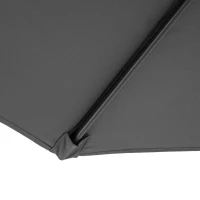 Outsunny Zonnescherm afneembare parasol, zweefparasol, zwengelparasol met handkruk, grijs(m-9)