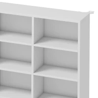 HOMCOM Rek voor 835 cd's of 500 dvd's, Blu-ray opbergkast met 27 vakken en 21 verstelbare planken, wit(m-13)