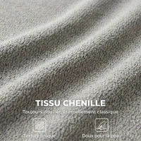 HOMCOM Chaise Bureau Ergonomique, Fauteuil de Bureau en Chenille avec Hauteur Réglable, Dossier Incurvé, Gris(m-4)