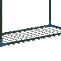 Outsunny plantenrek, set van 2, elk met 4 planken, gecombineerd of afzonderlijk te gebruiken, staal, groen, 70 x 27 x 110 cm(m-8)