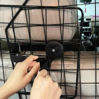 PawHut Verstelbaar Autorek voor Honden, 93-150cm, Opvouwbaar, Eenvoudige Montage, Staal, Zwart(m-8)