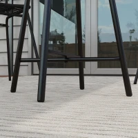 Outsunny Tavolino da Giardino Moderno con Piano in Plastica di Legno, in Rattan e Acciaio, 50x50x55 cm, Grigio e Nero(m-6)